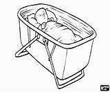 Crib Baby Drawing Coloring Pages Getdrawings sketch template