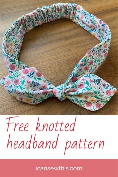 knotted headband pattern  tutorial   sew  sewing