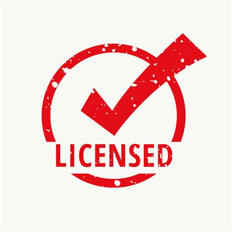 licensed red stamp vector   vector art stock graphics images
