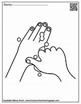 Washing Hand Coloring Pages Germs Hands Wash Kids Set Pdf Book Activity Click Preschool sketch template