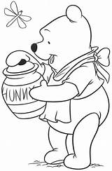 Honey Coloring Pot Pages Jar Template Print Winnie Pooh sketch template