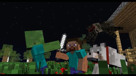 minecraft animation steve vs mobs mine imator youtube