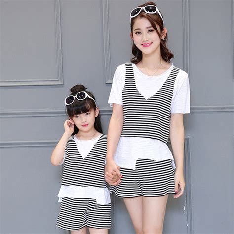 2017 Summer New Korean Leisure Three Piece For Mother And Daughter