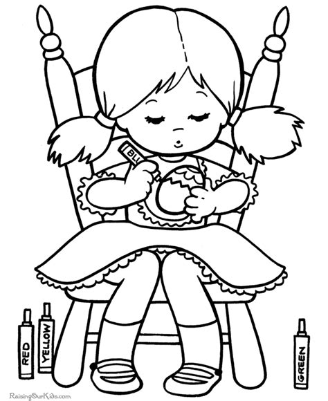 kid colouring pages  easter
