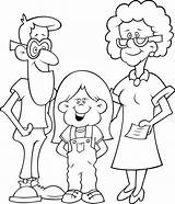 Familia Para Colorear Coloring Pages Clipart Family sketch template