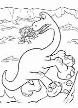 Coloring Spot Arlo Dinosaur River Good Print Fall Into sketch template