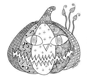 hallowen pumpkin halloween coloring pages  adults  color