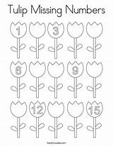 Tulip Missing Numbers Coloring Built California Usa sketch template