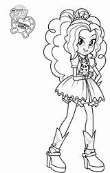Pony Coloring Girls Equestria Little Pages Dazzle Adagio Printable sketch template