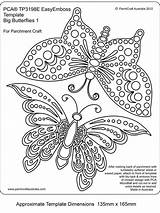 Parchment Patterns Craft Pergamano Templates Pattern Butterflies Paper Butterfly Big Quilling Embossing Easy Google Stencil Printables Pca Template Emboss Large sketch template