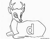 Deer Coloring Printable Alphabet Pages Lowercase Color Clipartmag Clipart sketch template
