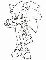 Coloring Sonic Pages Hedgehog sketch template