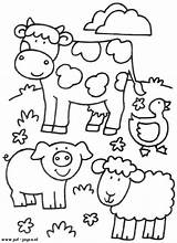 Farm Coloring Pages Animals Animal Printable Colouring Colori Tsgos Wolf sketch template