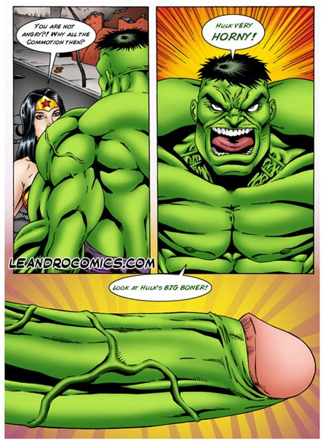 read [leandro comics] wonder woman versus the incredibly horny hulk marvel vs dc hentai