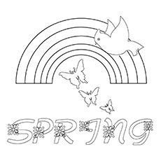 rainbow spring spring coloring pages coloring pages spring colors