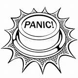 Panic Button Vector Red Coloring Book Comic Illustration Preview sketch template
