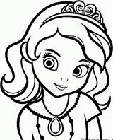 Coloring Sofia Princess Face Colouring Printable Pages sketch template