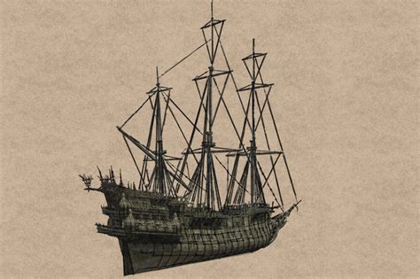 3d Flying Dutchman Ship Pirates Model