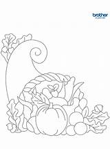 Cornucopia Coloring Printable Pages Brother sketch template