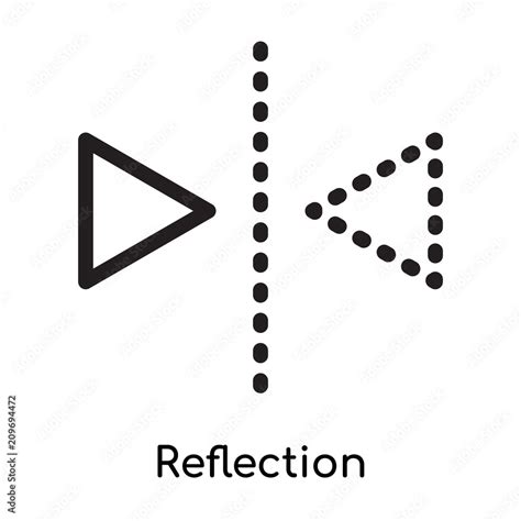 reflection icon vector sign  symbol isolated  white background