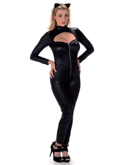 women s catwoman sexy costume sexy black cat fancy dress costume