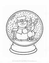 Coloring Pages Winter Christmas Snow Globe Snowglobe Globes Printable Snowman Kids Color Adult Colouring Print Crafts Allkidsnetwork Template Sheets Sketch sketch template