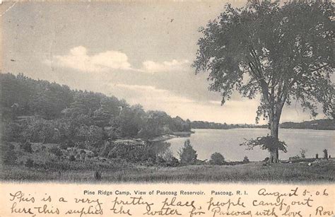 Pascoag Rhode Island Pine Ridge Camp Pascoag Reservoir Vintage Postcard