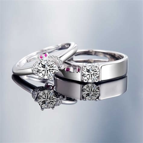 925 Silver Plated White Gold Beautifully Wedding