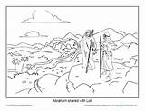 Abraham Abram Separate Sundayschoolzone Promises Separating sketch template