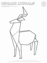 Origami Coloring Pages Getdrawings Printable Animals sketch template