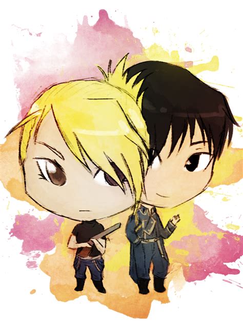 i ve got your back [roy and riza chibi request] by misakiri on deviantart