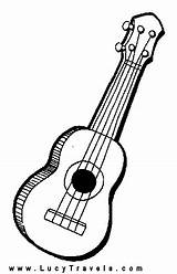Guitarra Colouring Instrumentos Musicales Guitare Dibujar Guitarras sketch template