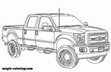Ford Coloring Pages Lifted F250 F350 Truck Printable Drawing Trucks Pickup Ausmalbilder Magic Choose Board sketch template