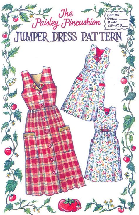 jumper dress pattern childs sizes   paisley pincushion etsy
