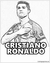 Ronaldo Cristiano Pages Coloring Color Online Print sketch template