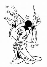 Mickey Coloring Mouse Magician Pages Disney Magic Kids Mago Drawings Printable Sheets Print Baby Colouring Para Color Cartoon Coloringkids Minnie sketch template