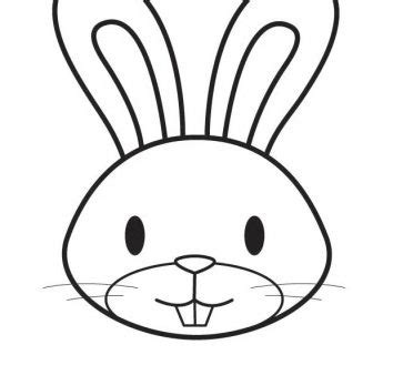 bunny face outline printable easter activities bunny mask animal
