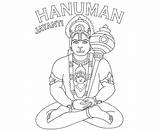 Hanuman Wallpaper sketch template