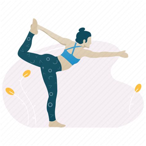 dancer pose yoga wellness meditation exercise illustration