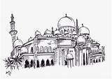 Mosque Abu Dhabi Grand Zayed Sheikh Sketch Denote Colouring Drawing Pages Drawings Sketches Buildings Painting Landmarks Illustrations Kaynak Au Illustration sketch template