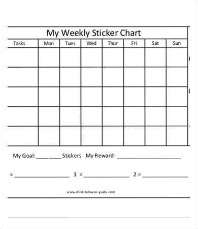 sticker chart template    documents