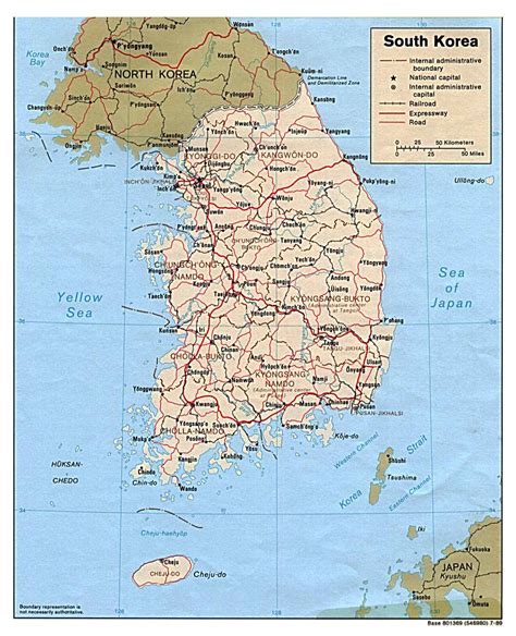 maps  south korea detailed map  south korea  english tourist