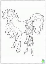Coloring Pages Horseland Dinokids Print Cartoons Kirby Rainbow Magic Close sketch template