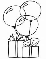 Birthday Coloring Pages Party Colouring Clipart Library Balloons sketch template