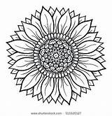 Mandala Sunflower Sheets sketch template