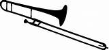 Trombone Clipart Clip Advertisement Tenor sketch template