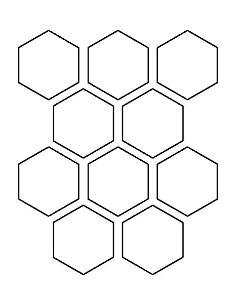 hexagon pattern   printable outline  crafts creating