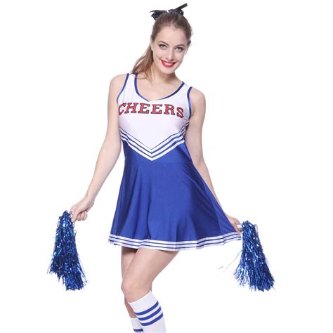 Sexy Cheerleader Kostüm Kleider Uniform Cheerleading Schulmädchen Gogo