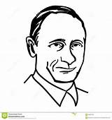 Putin President Vector October Illustration Drawing Line Editorial sketch template