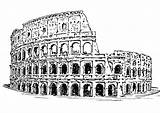 Colosseum Clipart Colloseum Coloring Roman Rome Clip Drawing Ancient Buildings Greek Architecture History Colusseum Cliparts Worksheets Freepngimg Do Large Building sketch template
